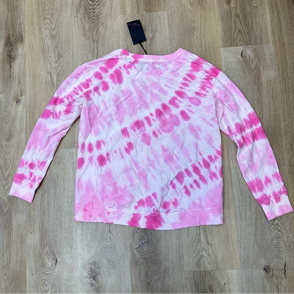 Jane and Delancey Pink and White Tie Dye Long Sleeve Sweatshirt - Picture 2 of 4